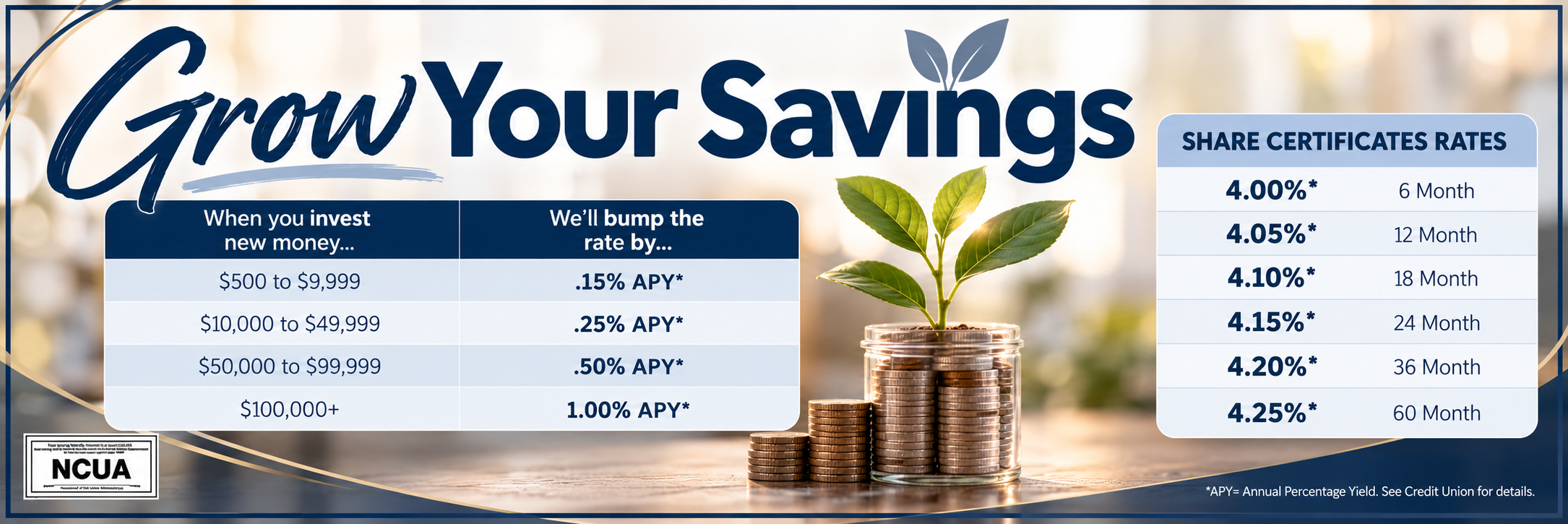 Grow your savings rates